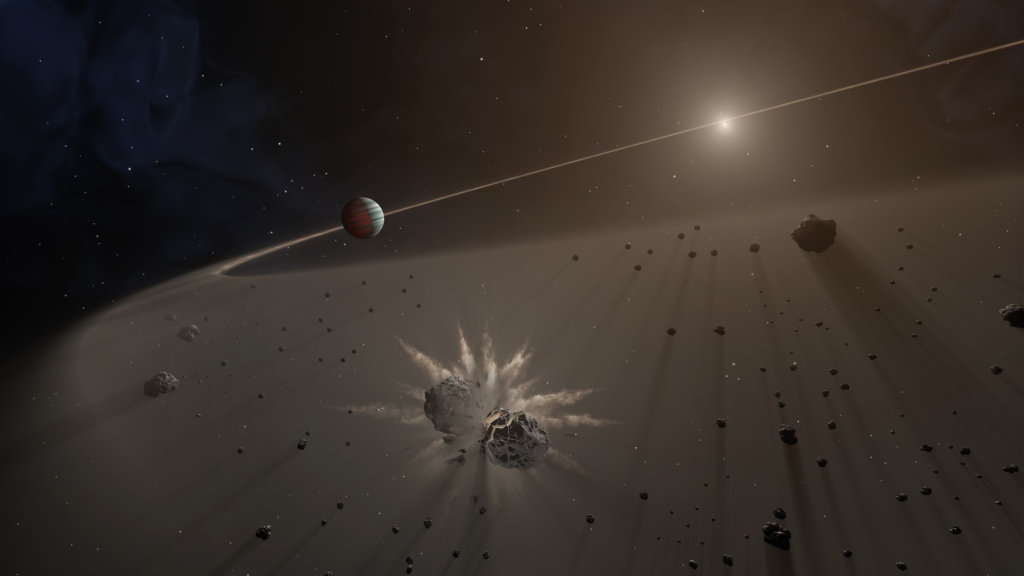 Giant Exoplanet and Debris Disk (Artist's Concept) (Image Credit: NASA/JPL-Caltech)