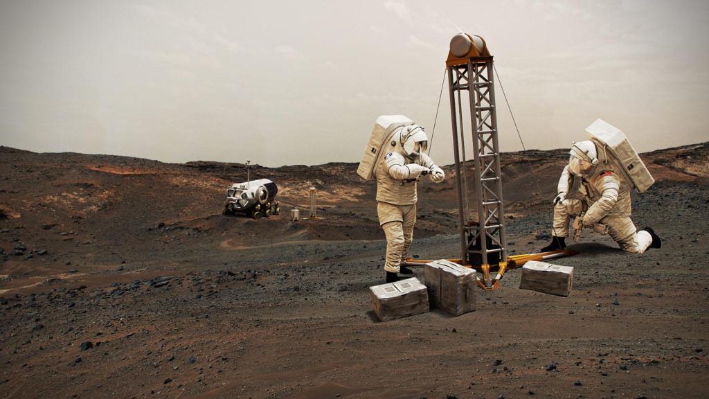 NASA Astronauts on Mars (Illustration) (Image Credit: NASA)