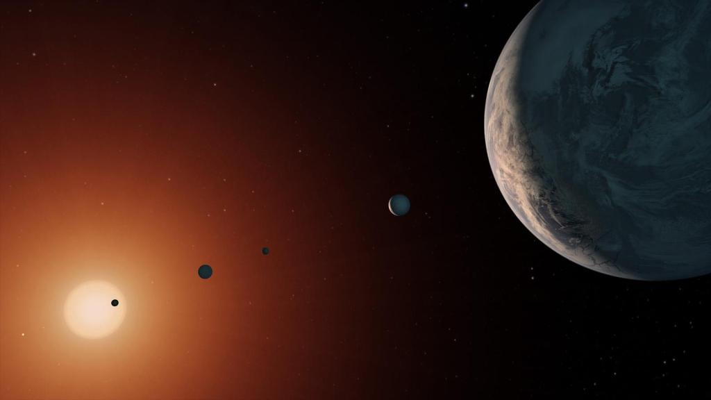 TRAPPIST-1 System - Artist Concept (Image Credit: NASA/JPL-Caltech)